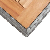 Garden Table Anthracite and Brown 123x60x74cm Solid Acacia Wood