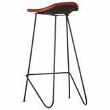 5 Piece Bar Set Solid Reclaimed Wood and Real Leather - Extra Image