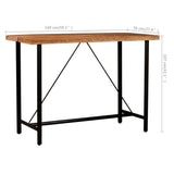 7 Piece Bar Set Solid Wood and Real Leather - Extra Image