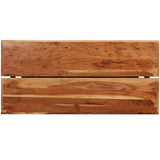 7 Piece Bar Set Solid Wood Acacia and Real Leather