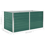 Raised Garden Bed 160x80x77 cm Galvanised Steel Green - Close-Up Angle