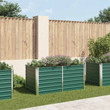 Raised Garden Bed 160x80x77 cm Galvanised Steel Green