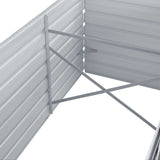 Raised Garden Bed 160x80x45 cm Galvanised Steel Grey