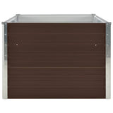 Raised Garden Bed 160x80x45 cm Galvanised Steel Brown