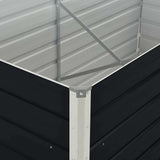 Raised Garden Bed 160x80x45 cm Galvanised Steel Anthracite - 45-Degree Angle