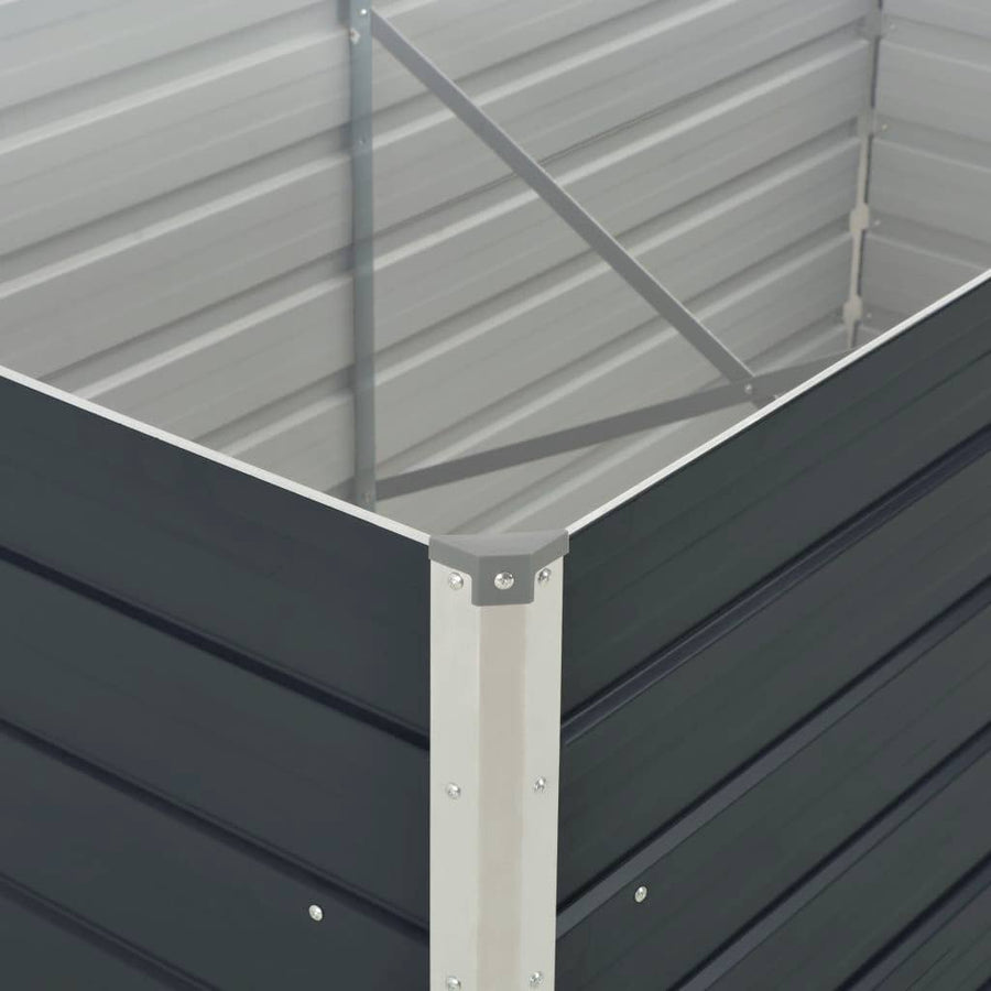 Raised Garden Bed 160x80x45 cm Galvanised Steel Anthracite