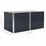 Raised Garden Bed 160x80x45 cm Galvanised Steel Anthracite