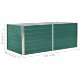 Raised Garden Bed 160x80x45 cm Galvanised Steel Green - Close-Up Angle