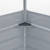 Greenhouse Green 100x100x77 cm Galvanised Steel - Rear View