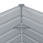 Raised Garden Bed 100x100x77 cm Galvanised Steel Green