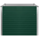 Raised Garden Bed 100x100x77 cm Galvanised Steel Green