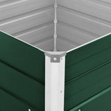 Raised Garden Bed 100x100x77 cm Galvanised Steel Green - Extra Image