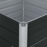 Raised Garden Bed 100x100x45 cm Galvanised Steel Brown - Top-Down View