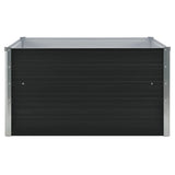 Raised Garden Bed 100x100x45 cm Galvanised Steel Anthracite