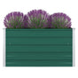 Raised Garden Bed 100x100x45 cm Galvanised Steel Green