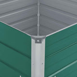 Raised Garden Bed 100x100x45 cm Galvanised Steel Green - Top-Down View