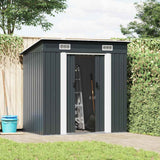 Garden Shed Anthracite Steel - Front View