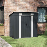 Garden Shed Anthracite Steel - Side View