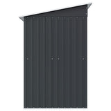 Garden Shed Anthracite Steel - Rear View