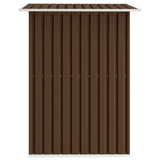 Garden Storage Shed Brown 204x132x186 cm Steel
