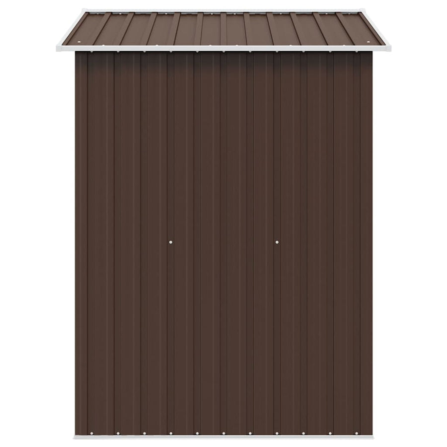 Garden Storage Shed Brown 204x132x186 cm Steel