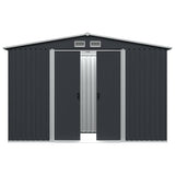 Garden Storage Shed Anthracite Steel 257x205x178 cm