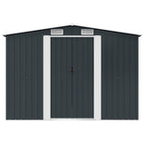 Garden Storage Shed Anthracite Steel 257x205x178 cm - 45-Degree Angle