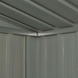 Garden Storage Shed Anthracite Steel 257x205x178 cm - Rear View