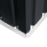 Garden Storage Shed Anthracite Steel 257x205x178 cm - Low Angle