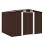 Garden Storage Shed Brown 257x205x178 cm Steel
