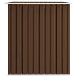 Garden Storage Shed Brown 257x205x178 cm Steel - Top-Down View