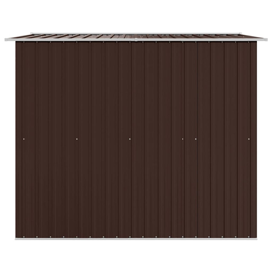 Garden Storage Shed Brown 257x205x178 cm Steel