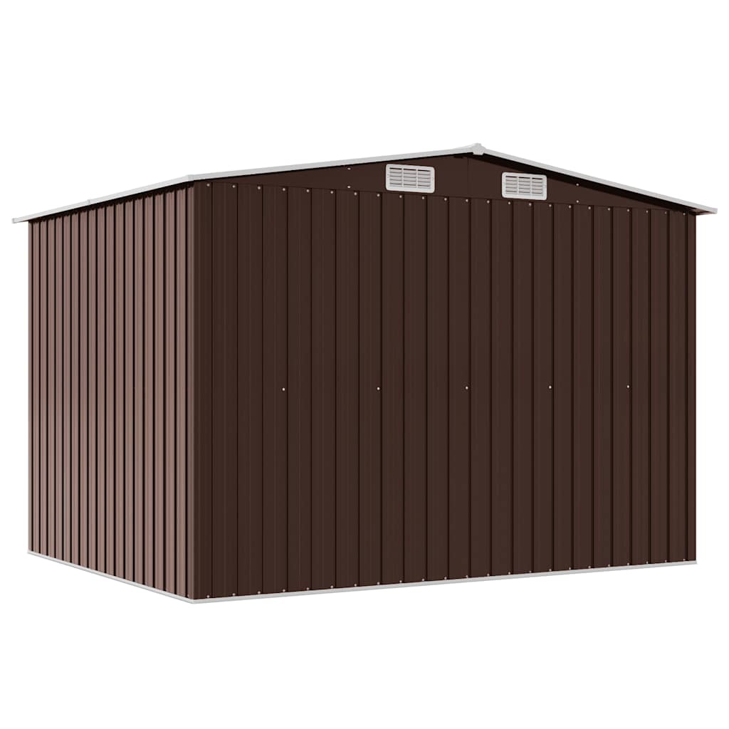 Garden Storage Shed Brown 257x205x178 cm Steel