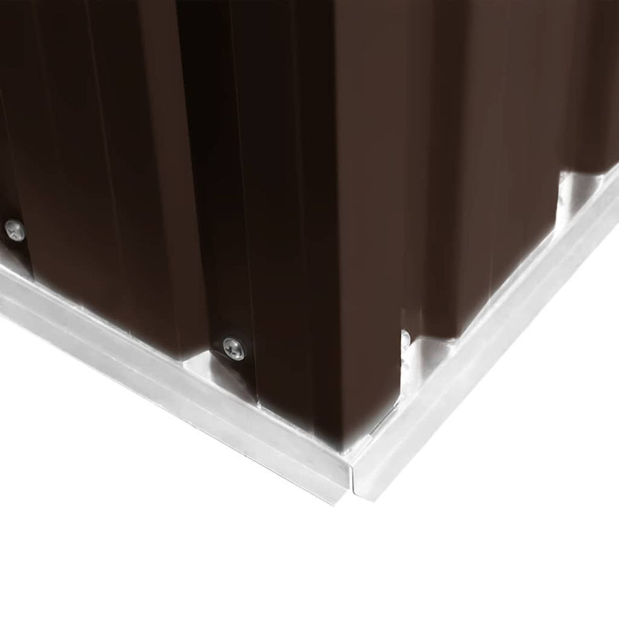 Garden Storage Shed Brown 257x205x178 cm Steel