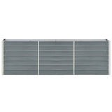 Garden Raised Bed Galvanised Steel 240x40x77 cm Grey