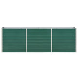 Garden Raised Bed Galvanised Steel 240x40x77 cm Green