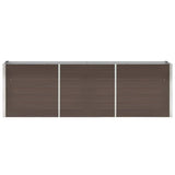 Garden Raised Bed Galvanised Steel 240x40x77 cm Brown - Top-Down View