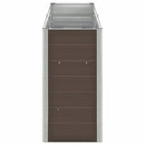 Garden Raised Bed Galvanised Steel 240x40x77 cm Brown - 45-Degree Angle