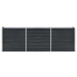 Garden Raised Bed Galvanised Steel 240x40x77 cm Anthracite