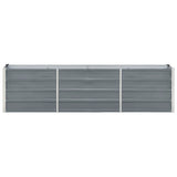 Garden Raised Bed Galvanised Steel 240x40x45 cm Grey