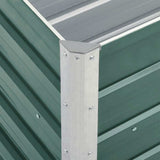 Garden Raised Bed Galvanised Steel 240x40x45 cm Green