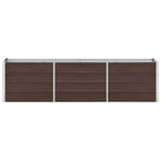 Garden Raised Bed Galvanised Steel 240x40x45 cm Brown