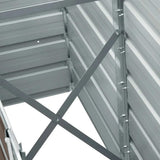 Garden Raised Bed Galvanised Steel 240x40x45 cm Brown - Rear View