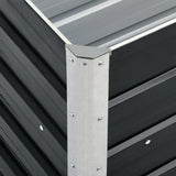 Garden Raised Bed Galvanised Steel 240x40x45 cm Anthracite
