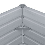 Raised Garden Bed 320x40x77 cm Galvanised Steel Grey