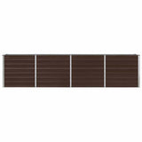 Raised Garden Bed 320x40x77 cm Galvanised Steel Brown
