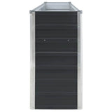 Raised Garden Bed 320x40x77 cm Galvanised Steel Anthracite - Rear View