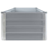 Garden Raised Bed Galvanised Steel 320x40x45 cm Grey