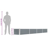 Garden Raised Bed Galvanised Steel 320x40x45 cm Grey - Extra Image