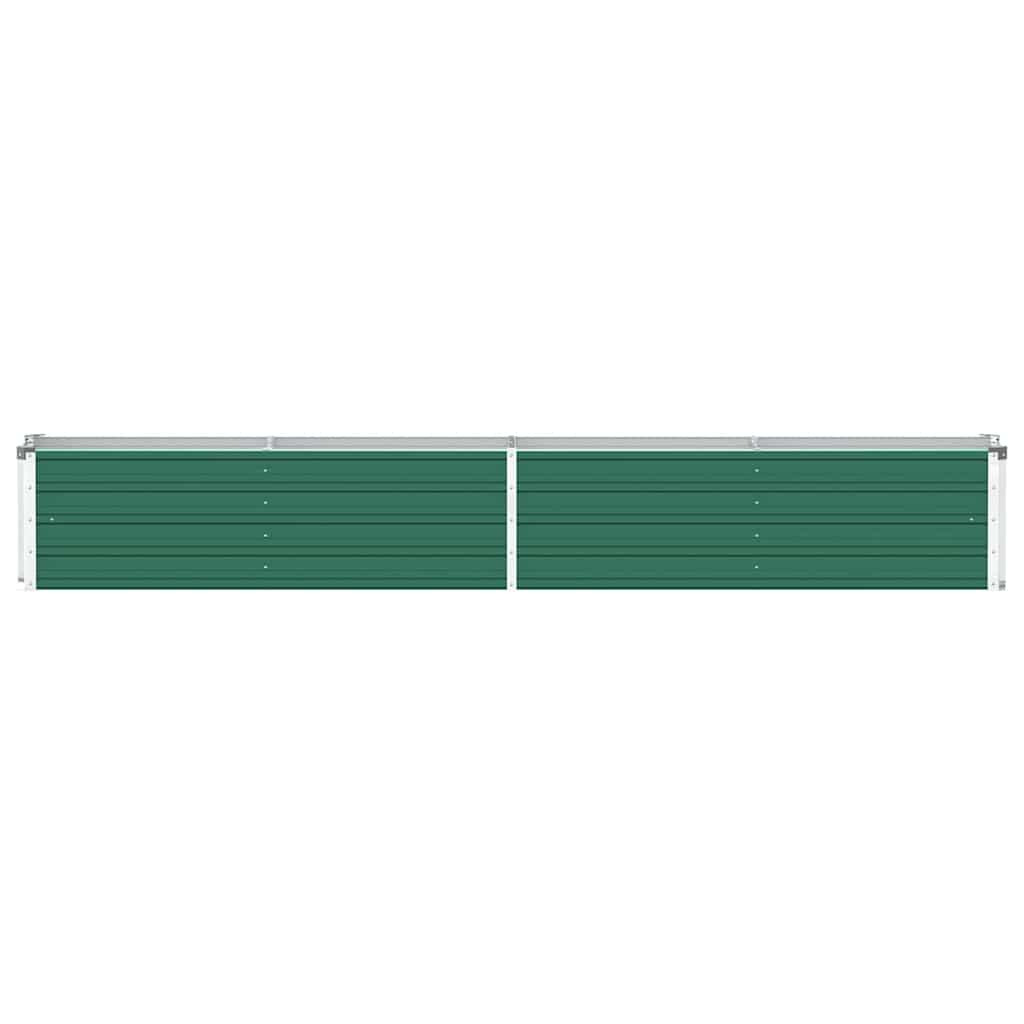 Garden Raised Bed Galvanised Steel 320x40x45 cm Green